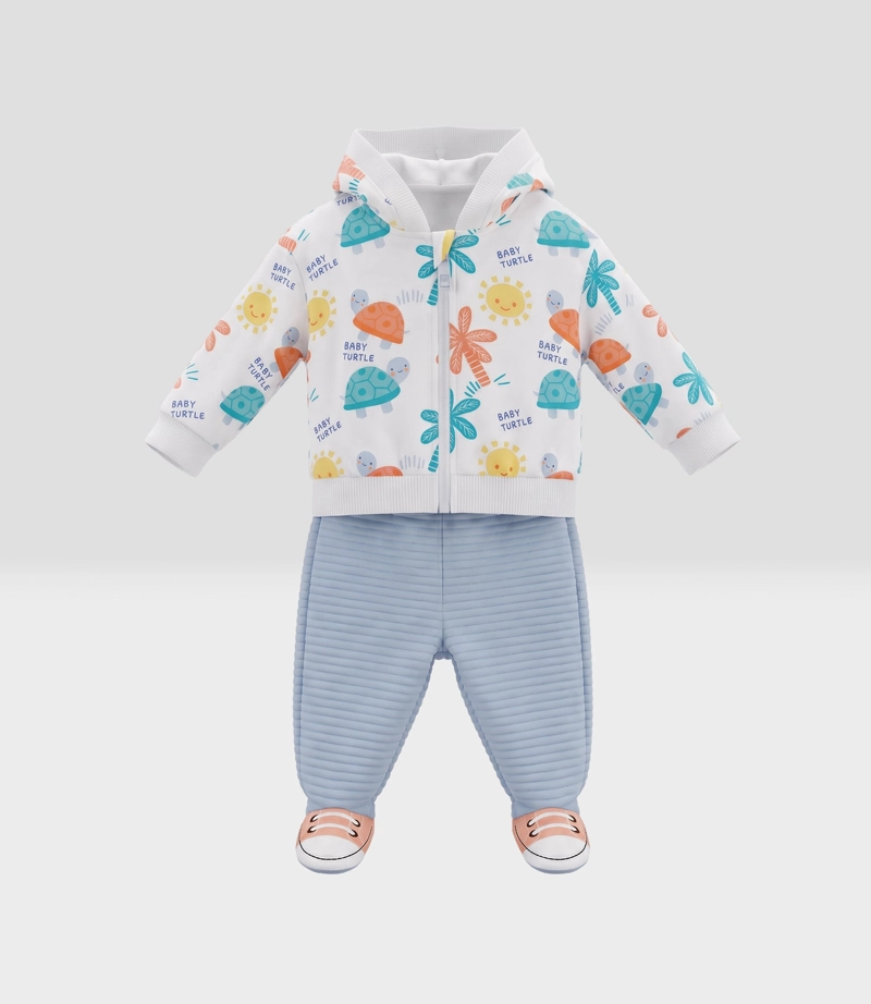 BUZO RECIEN NACIDO TURTLE B13191270403 CRUDO BLACK AND BLUE - 1