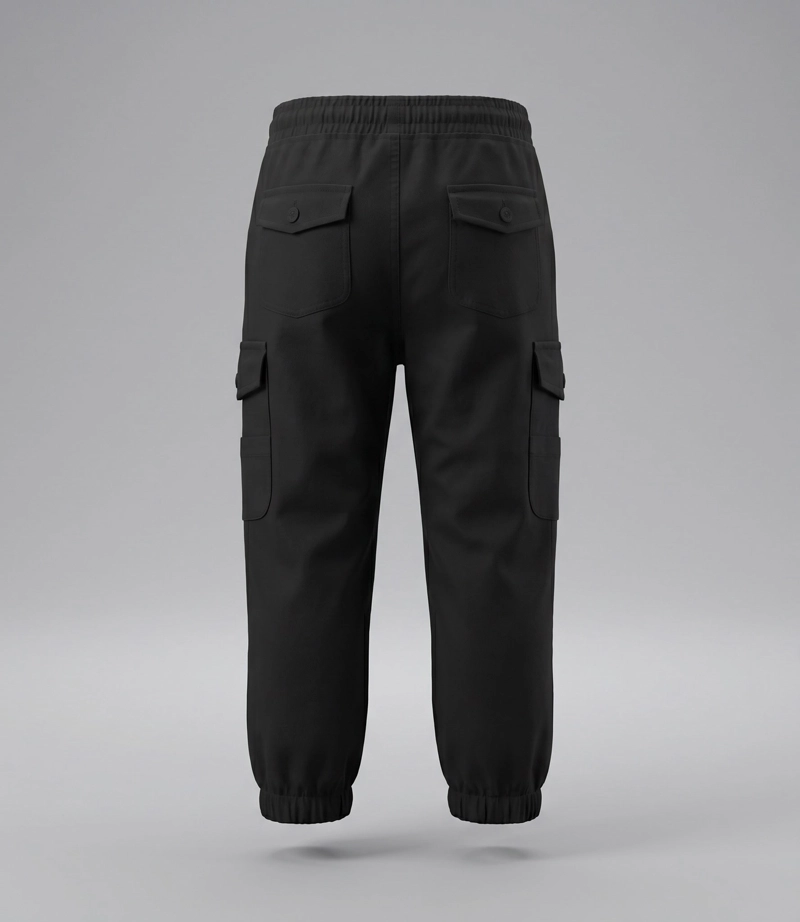 PANTALON BEBE JOGGER B12121270214 NEGRO BLACK AND BLUE - 2