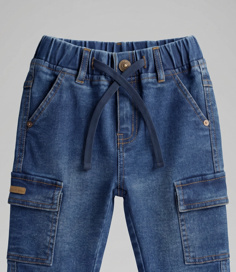 JEANS BEBE CARGO B12111270109 DENIM AZUL BLACK AND BLUE - 3