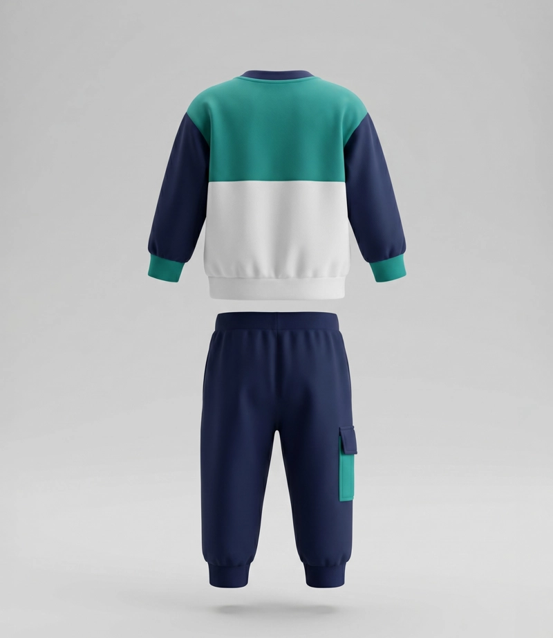 BUZO BEBE CON CAMALEON B12191270124 VERDE BLACK AND BLUE - 3