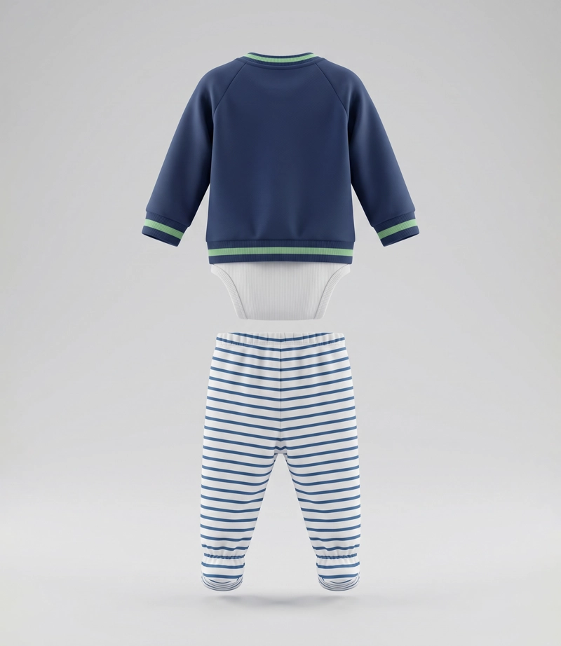CONJUNTO RECIEN NACIDO  B13221270458 AZUL BLACK AND BLUE - 2