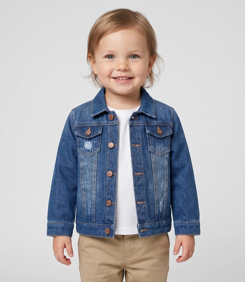CHAQUETA BEBE  B12071270109 DENIM AZUL BLACK AND BLUE - 1