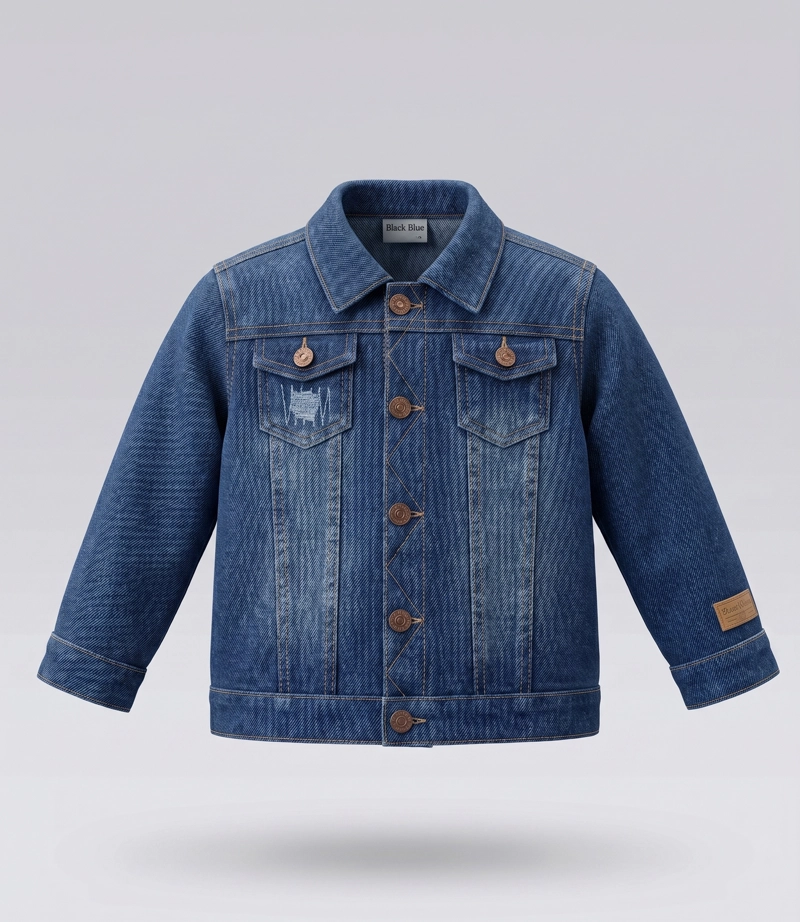 CHAQUETA BEBE  B12071270109 DENIM AZUL BLACK AND BLUE - 2