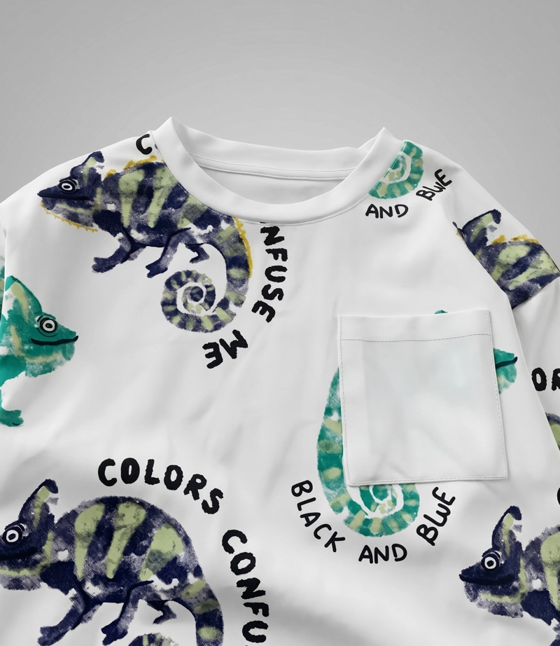 POLERA MANGA LARGA NIÑO  B11011270203 CRUDO BLACK AND BLUE - 3