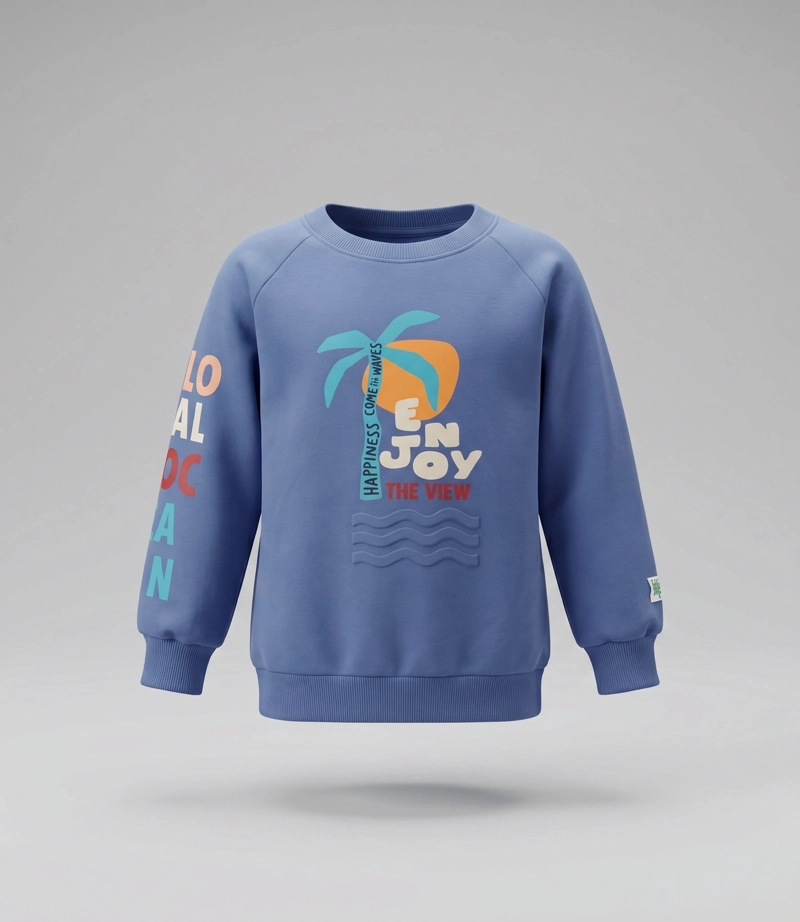 POLERON NIÑO ENJOY B11091270460 AZUL PIEDRA BLACK AND BLUE - 2
