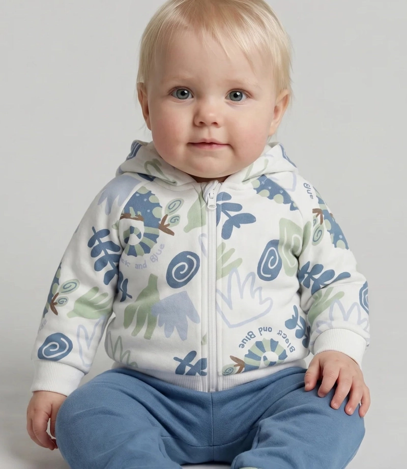 BUZO RECIEN NACIDO  B13191270203 CRUDO BLACK AND BLUE - 1