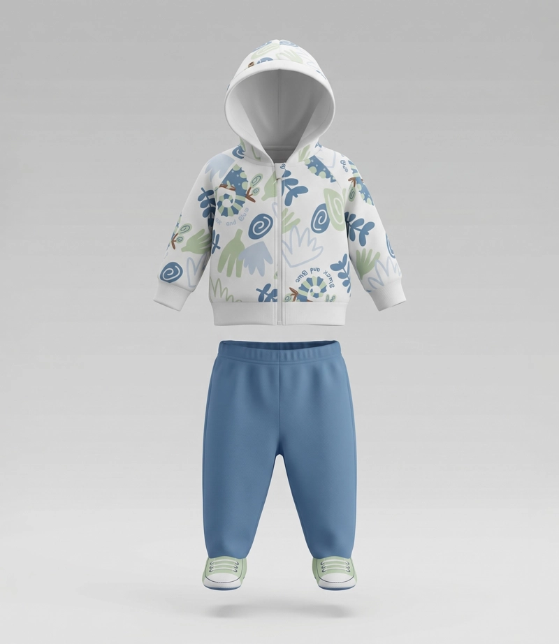 BUZO RECIEN NACIDO  B13191270203 CRUDO BLACK AND BLUE - 2