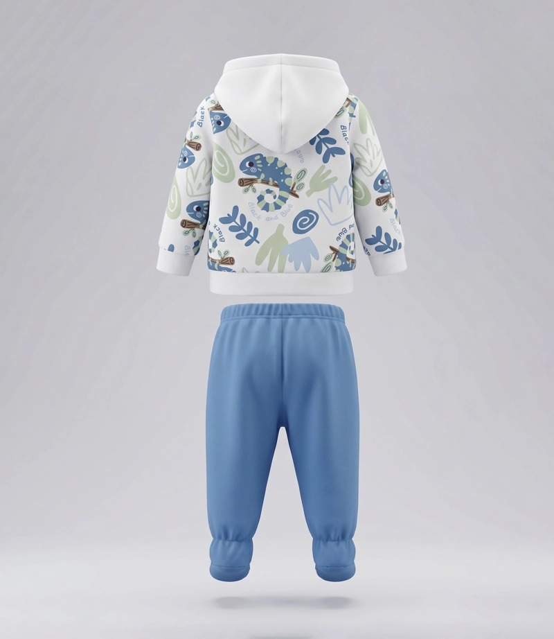 BUZO RECIEN NACIDO  B13191270203 CRUDO BLACK AND BLUE - 3