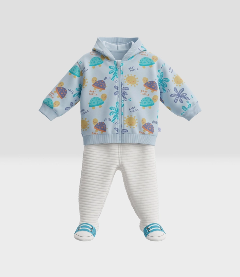 BUZO RECIEN NACIDO  B13191270461 CELESTE BLACK AND BLUE - 1