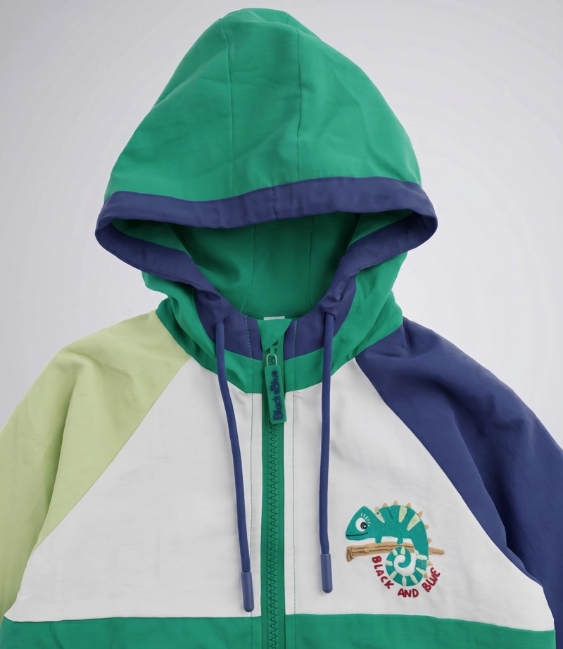 CHAQUETA BEBE CON CAMALEON B12071270224 VERDE BLACK AND BLUE - 4