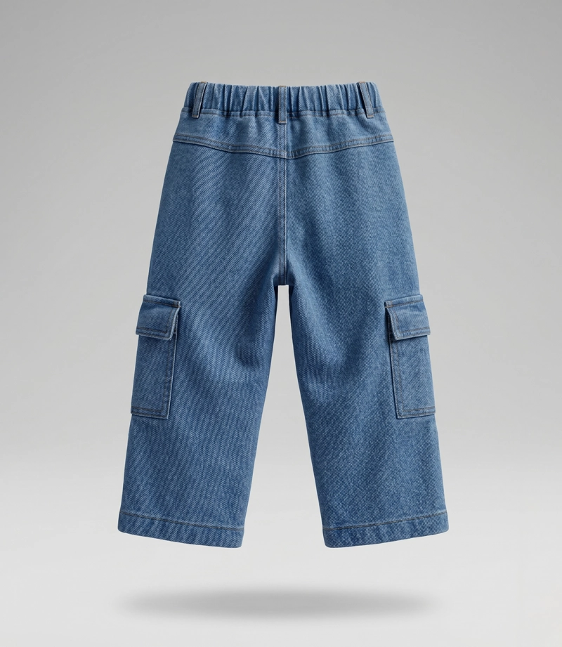 JEANS BEBE CARGO B12111270174 DENIM CELESTE BLACK AND BLUE - 2