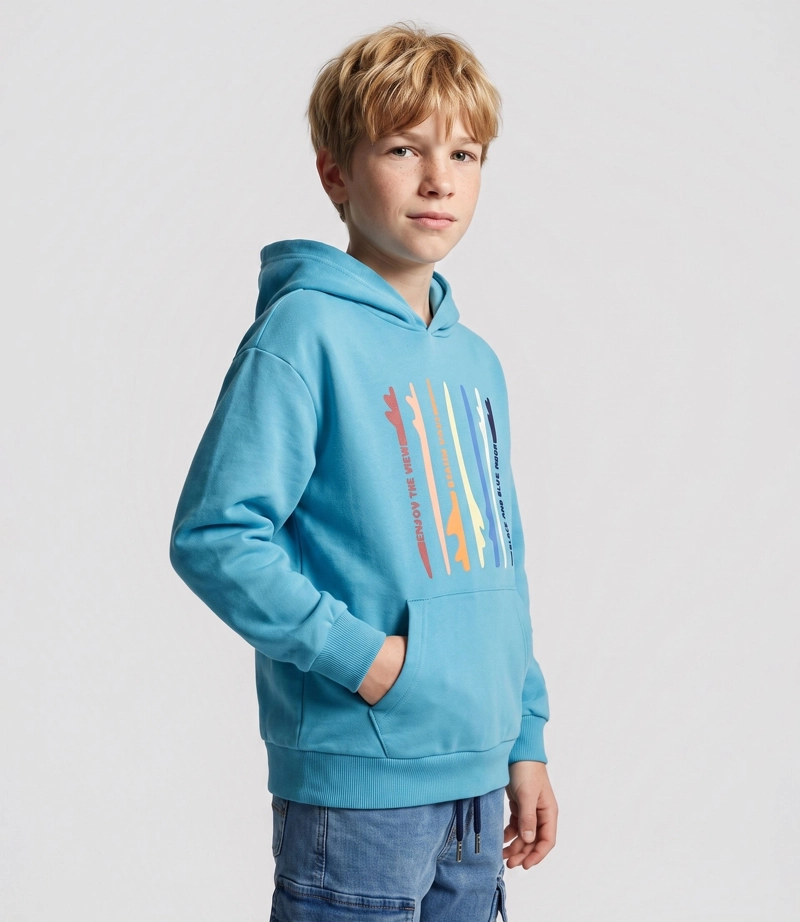 POLERON NIÑO DISEÑO B11091270676 MENTA BLACK AND BLUE - 1