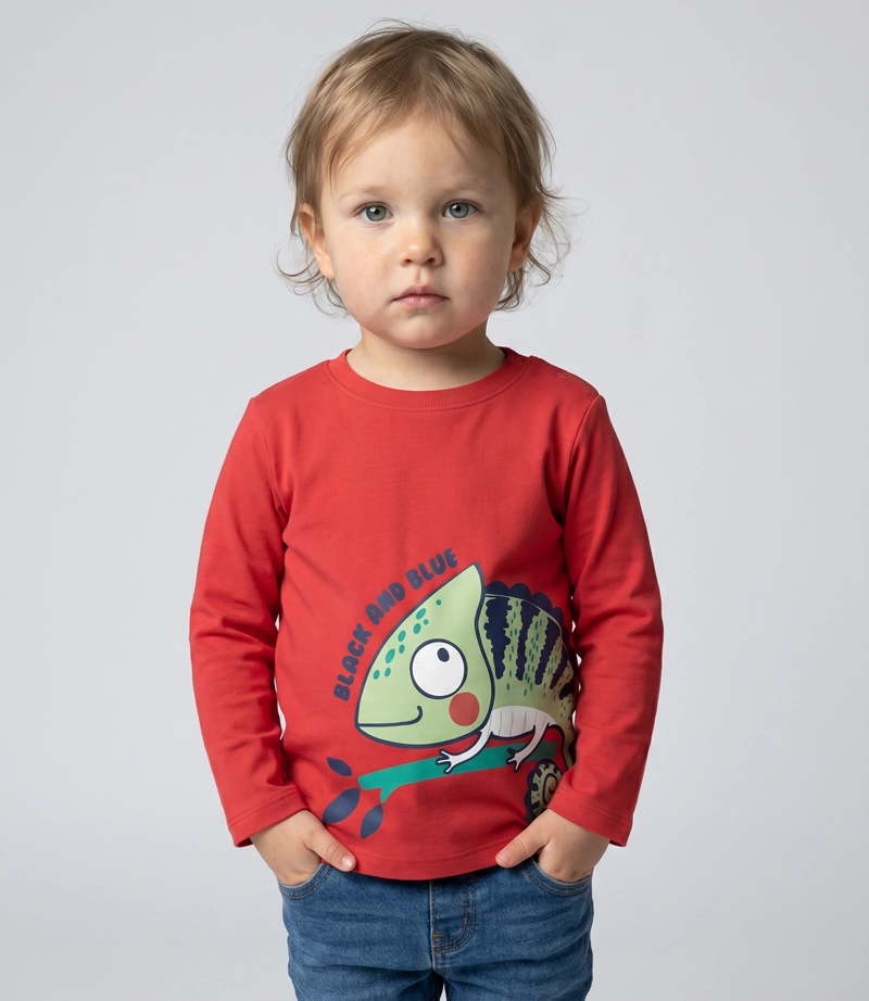 POLERA MANGA LARGA BEBE  B12011270368 ROJO BLACK AND BLUE - 1