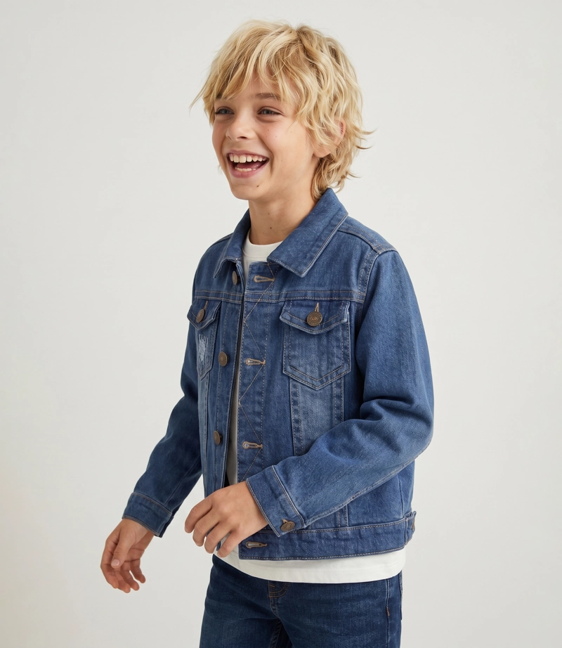 CHAQUETA NIÑO  B11071270109 DENIM AZUL BLACK AND BLUE - 1