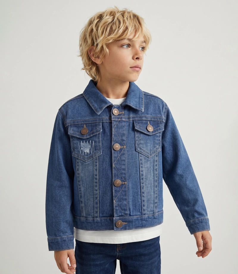 CHAQUETA NIÑO  B11071270109 DENIM AZUL BLACK AND BLUE - 2