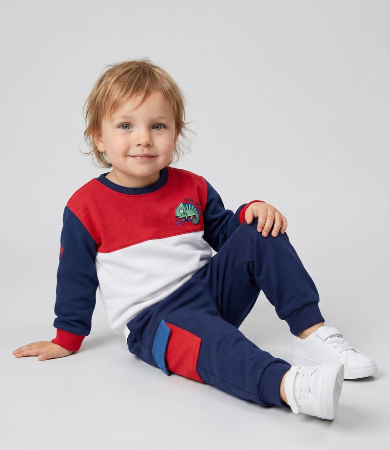 BUZO BEBE CON CAMALEON B12191270168 ROJO BLACK AND BLUE - 1