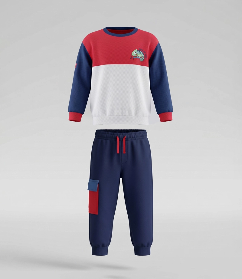 BUZO BEBE CON CAMALEON B12191270168 ROJO BLACK AND BLUE - 2