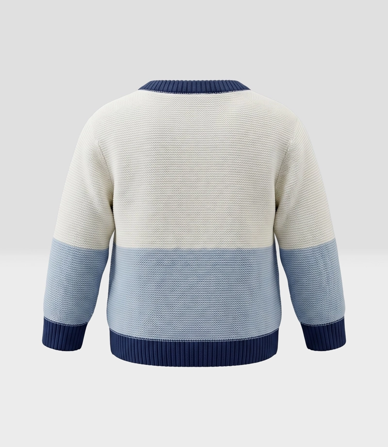 CHALECO RECIEN NACIDO  B13061270203 CRUDO BLACK AND BLUE - 3