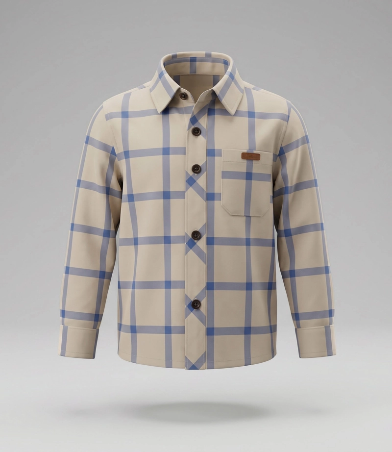 CAMISA MANGA LARGA BEBE  B12241270403 CRUDO BLACK AND BLUE - 2