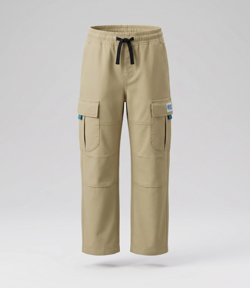 PANTALON NIÑO CARGO B11121270226 BEIGE BLACK AND BLUE - 1