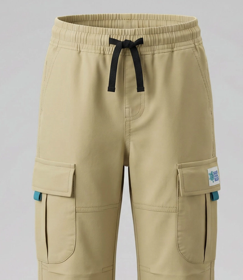 PANTALON NIÑO CARGO B11121270226 BEIGE BLACK AND BLUE - 3