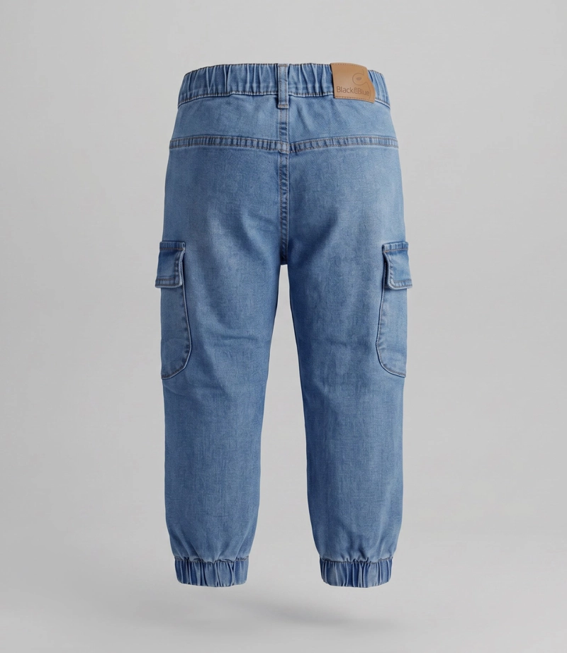 JEANS NIÑO JOGGER B11111270374 DENIM CELESTE BLACK AND BLUE - 2