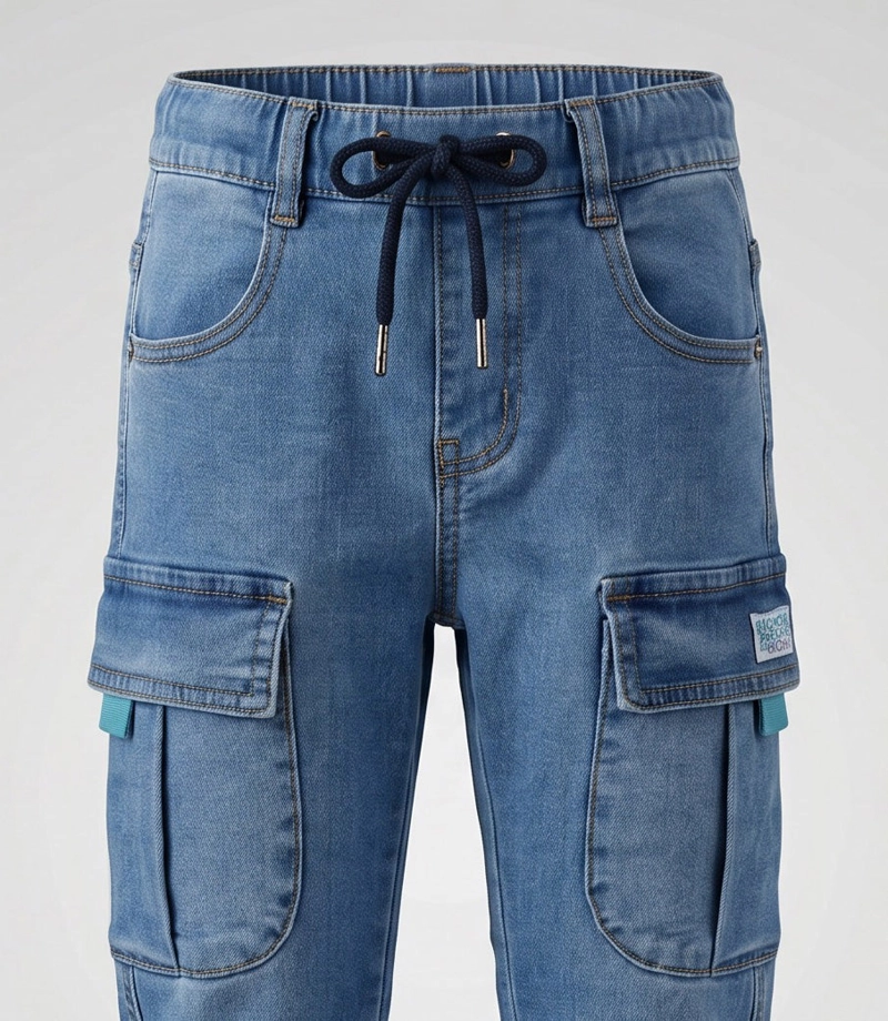 JEANS NIÑO JOGGER B11111270374 DENIM CELESTE BLACK AND BLUE - 3
