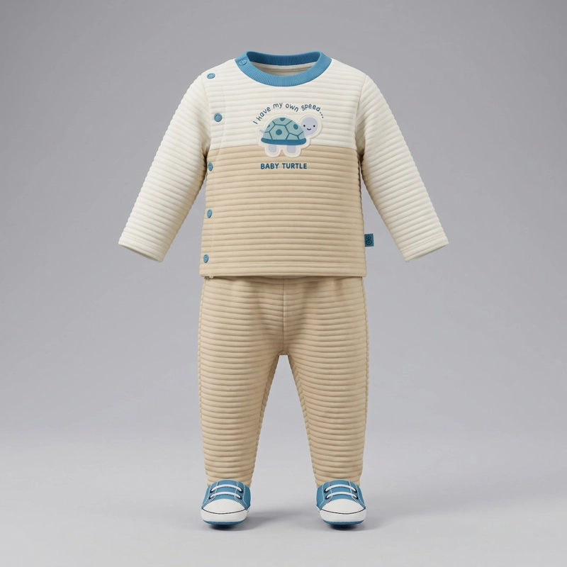 BUZO RECIEN NACIDO TORTUGA B13191270303 CRUDO BLACK AND BLUE - 1