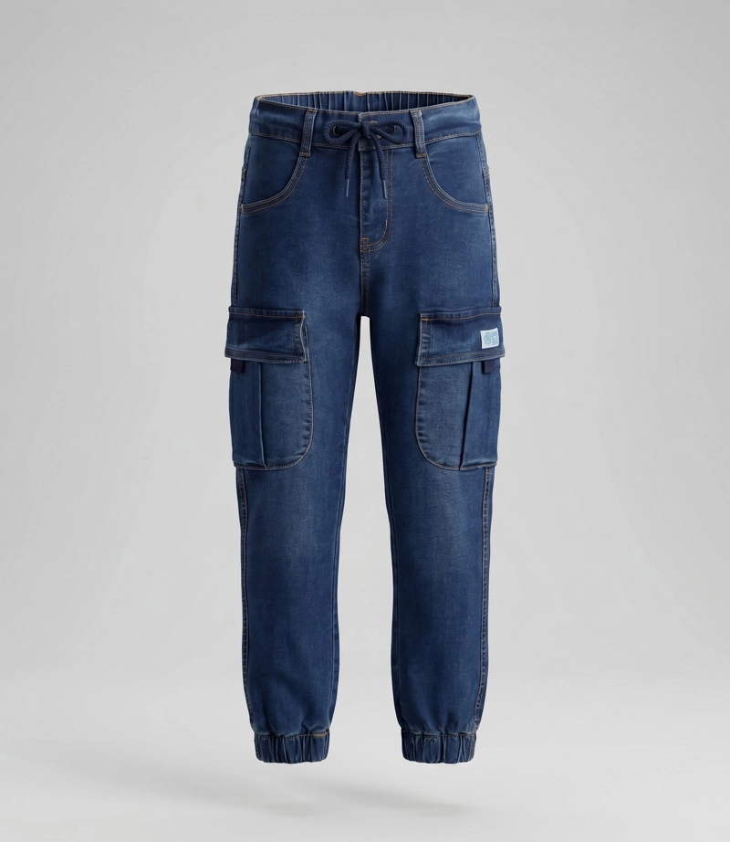 JEANS NIÑO JOGGER B11111270309 DENIM AZUL BLACK AND BLUE - 1