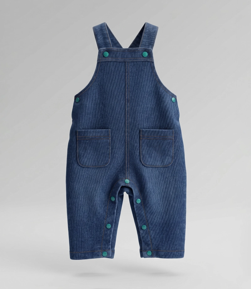 JARDINERA RECIEN NACIDO  B13181270109 DENIM  BLACK AND BLUE - 1