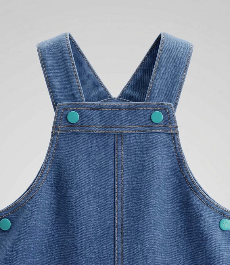 JARDINERA RECIEN NACIDO  B13181270109 DENIM  BLACK AND BLUE - 3