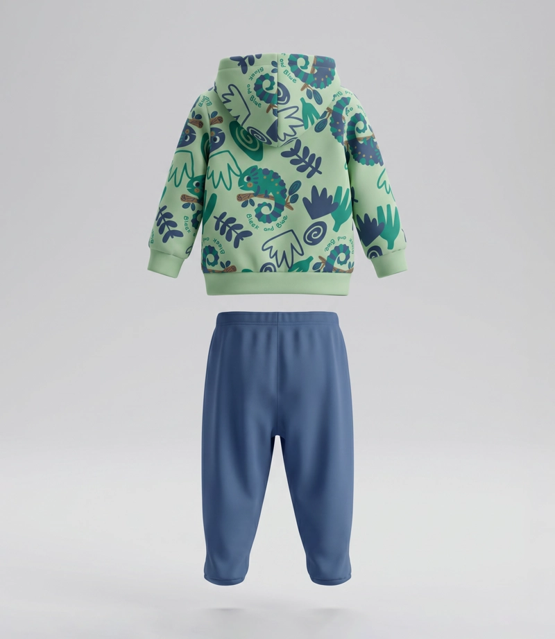 BUZO RECIEN NACIDO  B13191270224 VERDE BLACK AND BLUE - 3