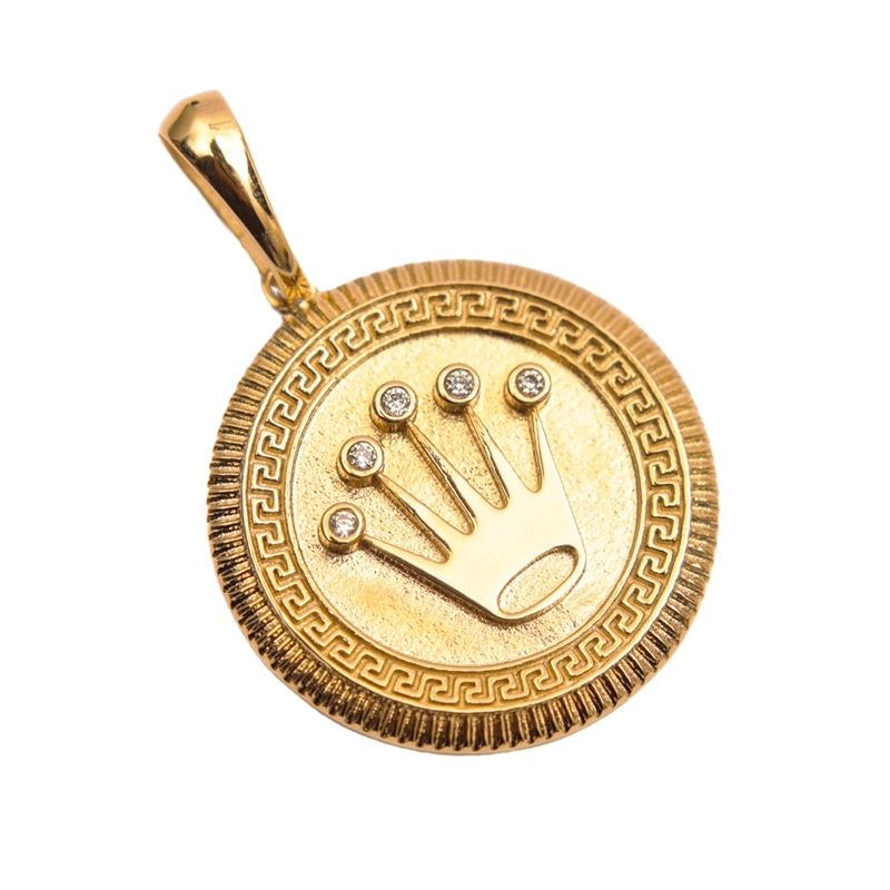 COLGANTE CORONA ORO LAMINADO 18K - 1