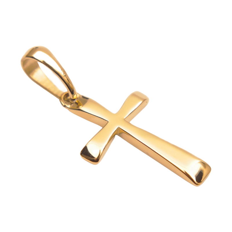 COLGANTE CRUZ LISA ORO LAMINADO 18K - 1