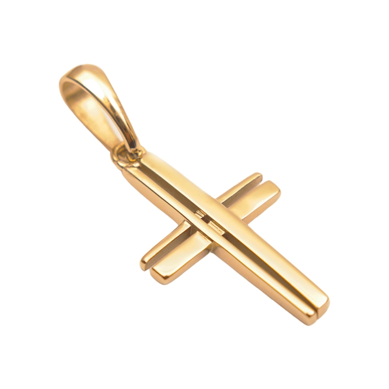COLGANTE CRUCIFICO CALADO ORO LAMINADO 18K - 1