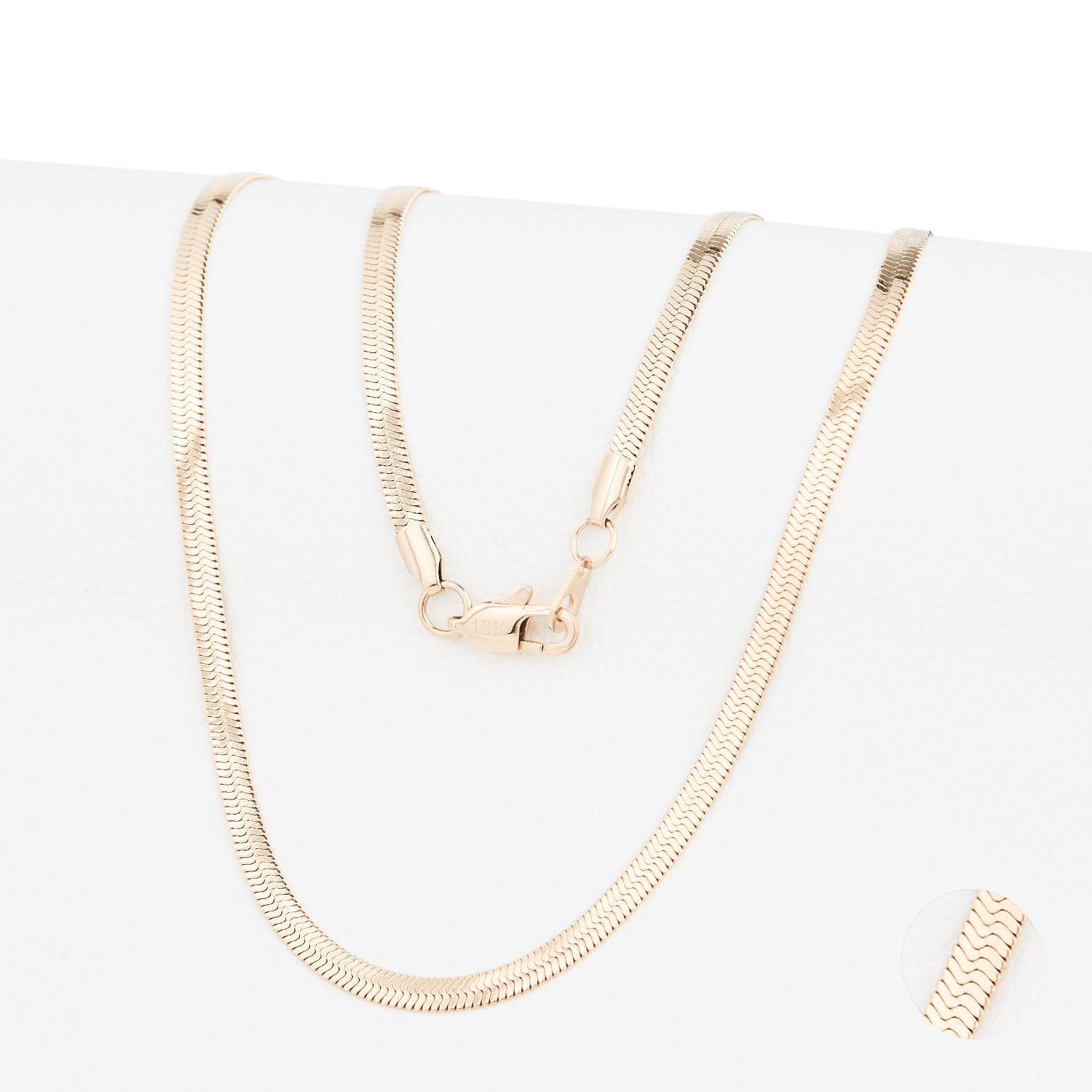 CADENA JOYERIA Y RELOJ ZO ORO LAMINADO 18K EGIPCIA 4MM/65CM BROCHE LANGOSTA - 1
