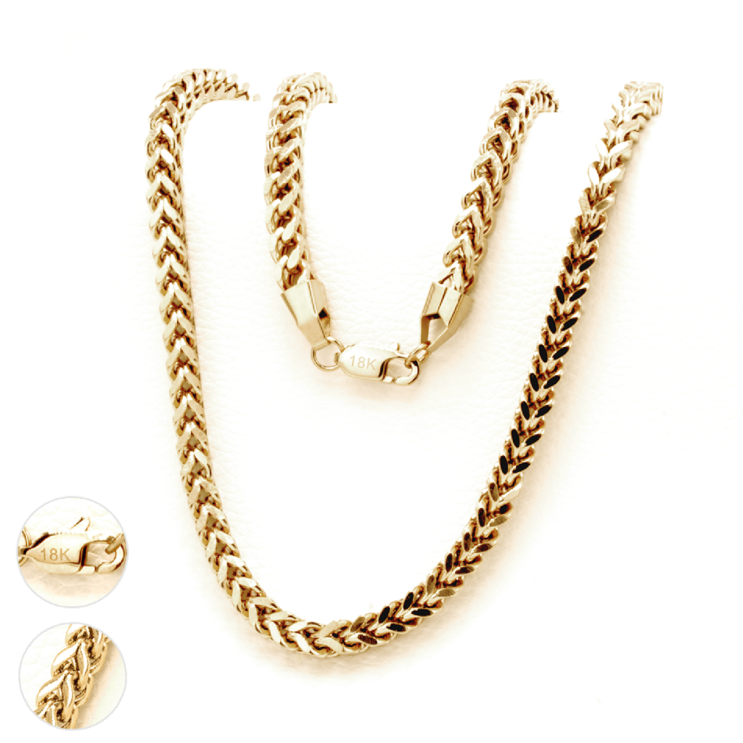 CADENA JOYERIA Y RELOJ ZO ORO LAMINADO 18K ESPIGA 8MM/65CM BROCHE LANGOSTA - 1
