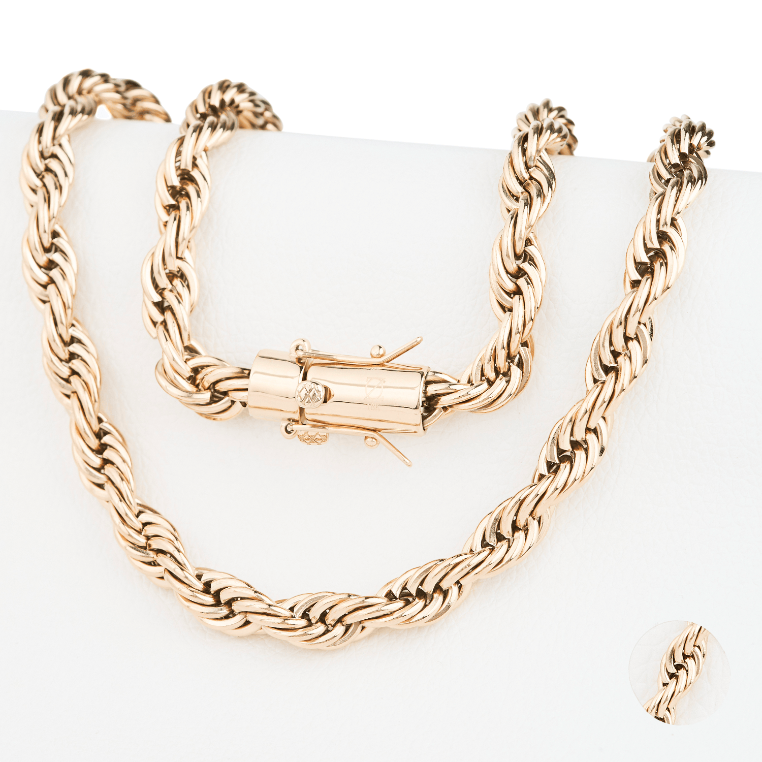 CADENA JOYERIA Y RELOJ ZO ORO LAMINADO 18K TOURBILLON 10MM/45CM BROCHE TUBO - 1