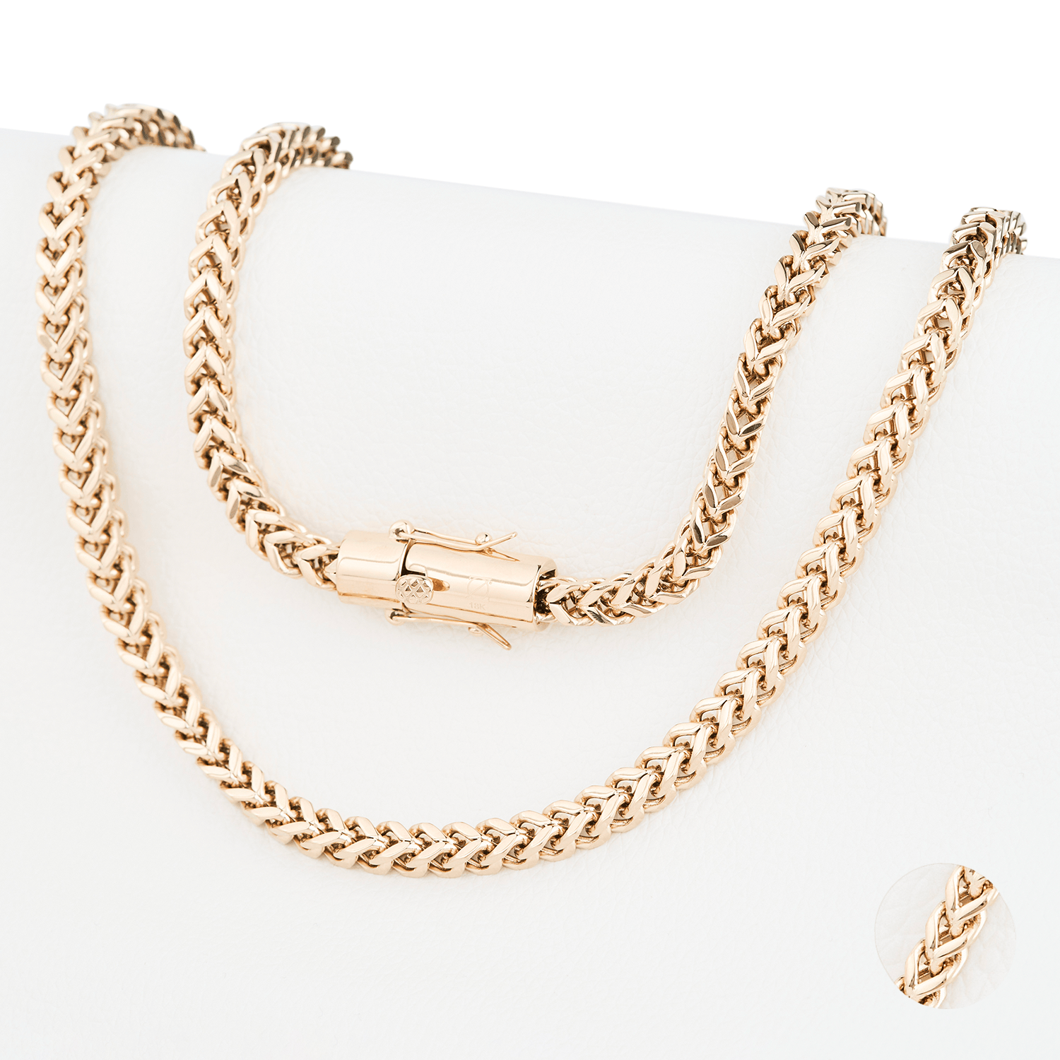 CADENA JOYERIA Y RELOJ ZO ORO LAMINADO 18K ESPIGA 8MM/65CM BROCHE TUBO - 1