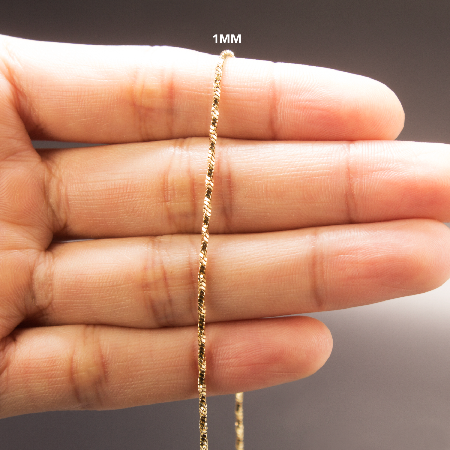 CADENA JOYERIA Y RELOJ ZO ORO LAMINADO 18K MUJER SINGAPUR 1MM/45CM BROCHE LANGOSTA - 2