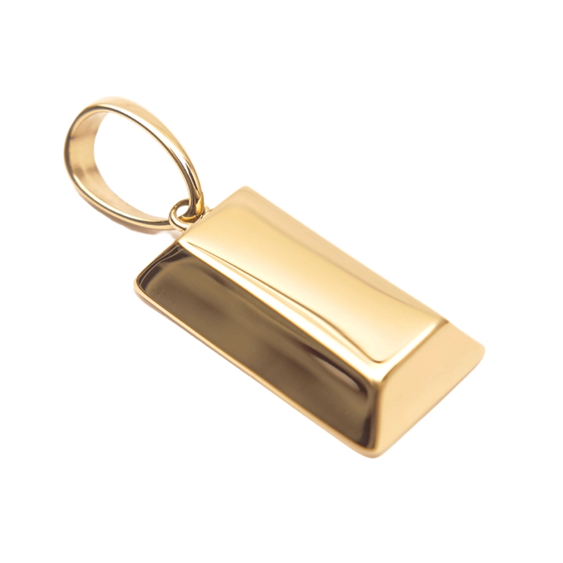 COLGANTE LINGOTE GRANDE ORO LAMINADO 18K - 1