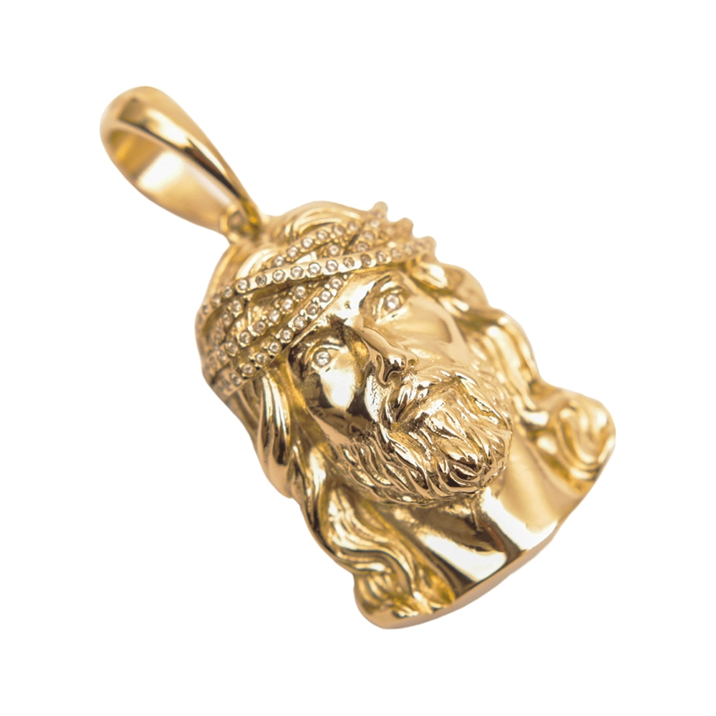 COLGANTE ROSTRO JESÚS ORO LAMINADO 18K - 1