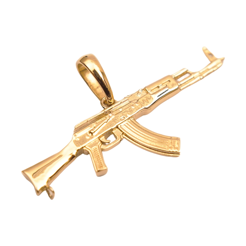 COLGANTE AK 47 ORO LAMINADO 18K - 1