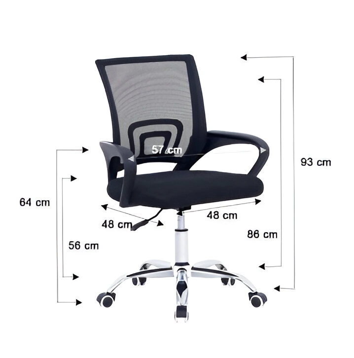 SILLA ESCRITORIO BASIC STORE NIZA CROME MADERA NEGRO - 2