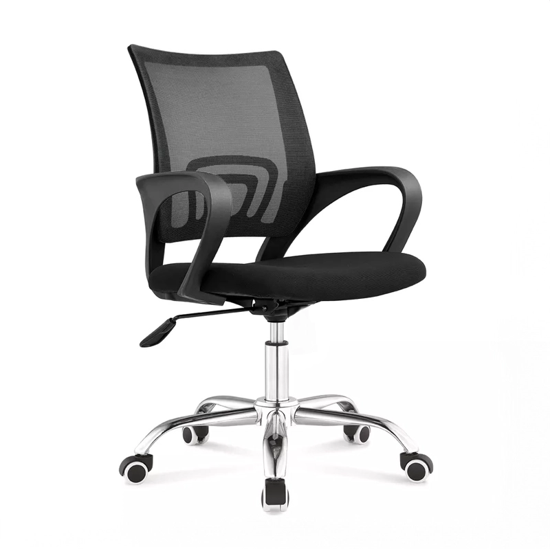 SILLA ESCRITORIO BASIC STORE NIZA CROME MADERA NEGRO - 4