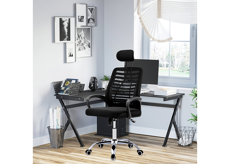 SILLA ESCRITORIO BASIC STORE MARSELLA MADERA NEGRO - 4