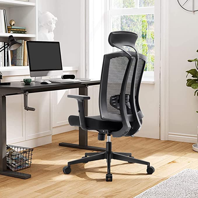 SILLA ESCRITORIO BASIC STORE REIMS MADERA NEGRO - 4