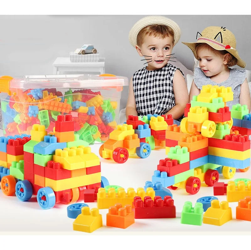 BLOQUES DE CONSTRUCCIÓN MULTICOLOR BLOQUES TIPO LEGO PARA NIÑOS - 1