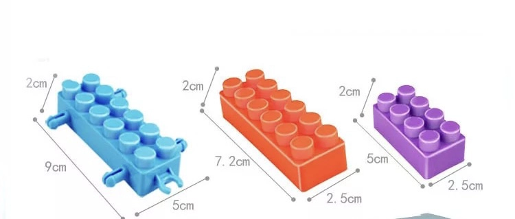 BLOQUES DE CONSTRUCCIÓN MULTICOLOR BLOQUES TIPO LEGO PARA NIÑOS - 2