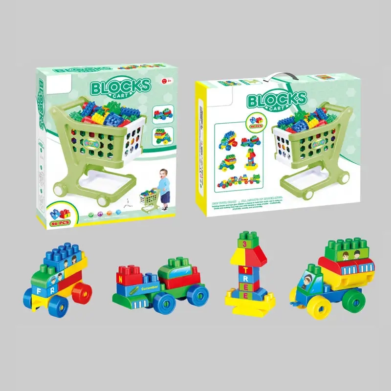 BLOQUES DE CONSTRUCCIÓN MULTICOLOR CARRO DE COMPRAS - 2